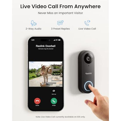 WiFi Reolink Video Doorbell Camera – Close-up Detail
