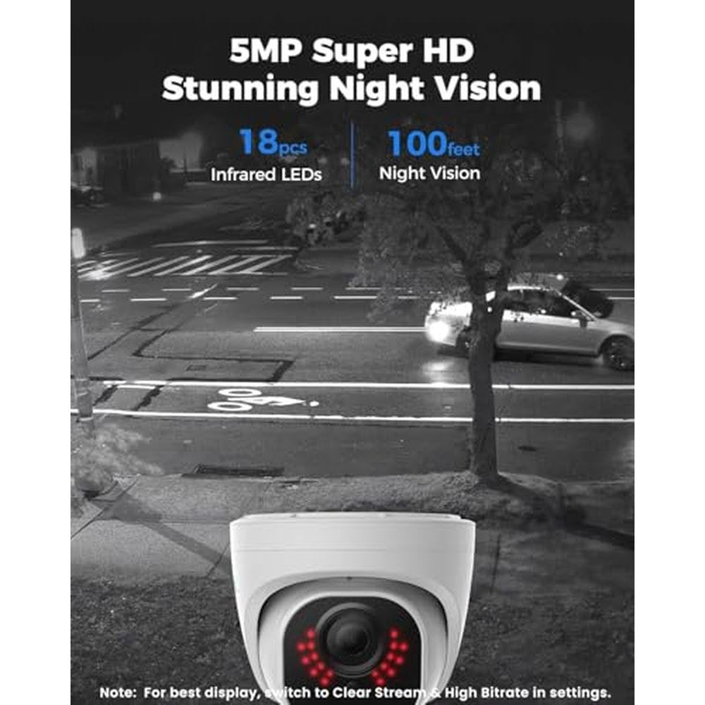Camera Reolink: Reolink RLC-520A 5MP HD POE Dome Security – Close-up Detail