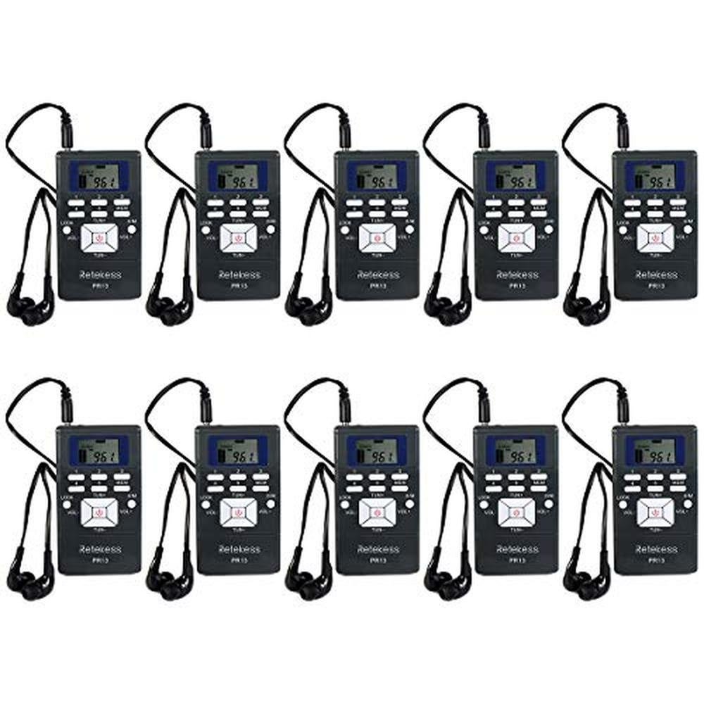 Retekess PR13: Portable FM Receiver with 24-Hour Clock and – Front View