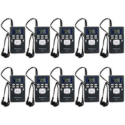Retekess PR13: Portable FM Receiver with 24-Hour Clock and – Front View