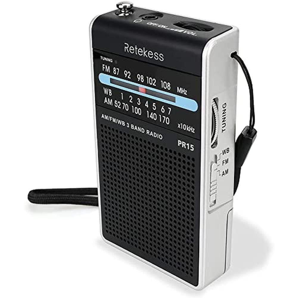 Weather Radio: Retekess PR15 Pocket NOAA Weather Radio AM – Front View
