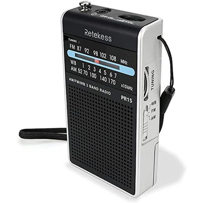 Weather Radio: Retekess PR15 Pocket NOAA Weather Radio AM – Front View
