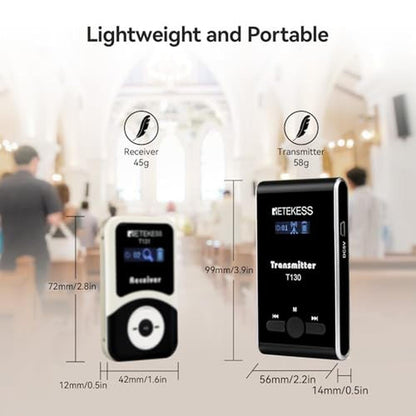 Retekess T130 Wireless Tour Guide Transmitter – Side View