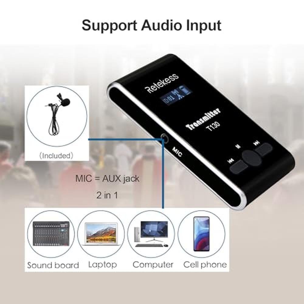 Retekess T130 Wireless Tour Guide Transmitter – In Use
