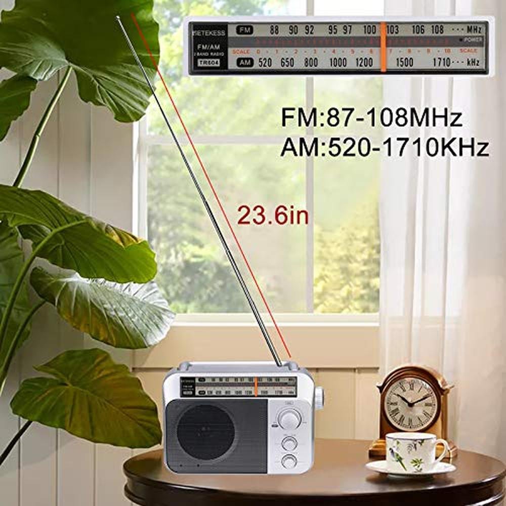 Retekess TR604 AM FM Radio Portable Transistor Analog Radio – Side View