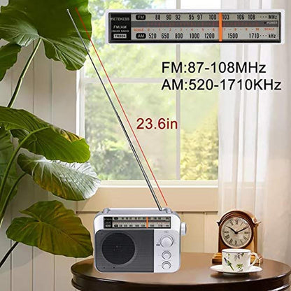 Retekess TR604 AM FM Radio Portable Transistor Analog Radio – Side View
