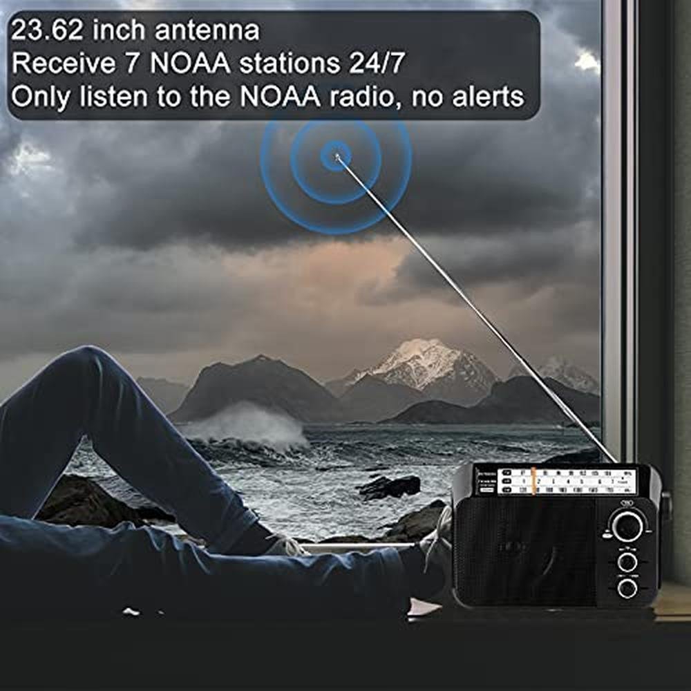 Retekess TR604W: Portable Emergency Weather Radio with Best – Side View