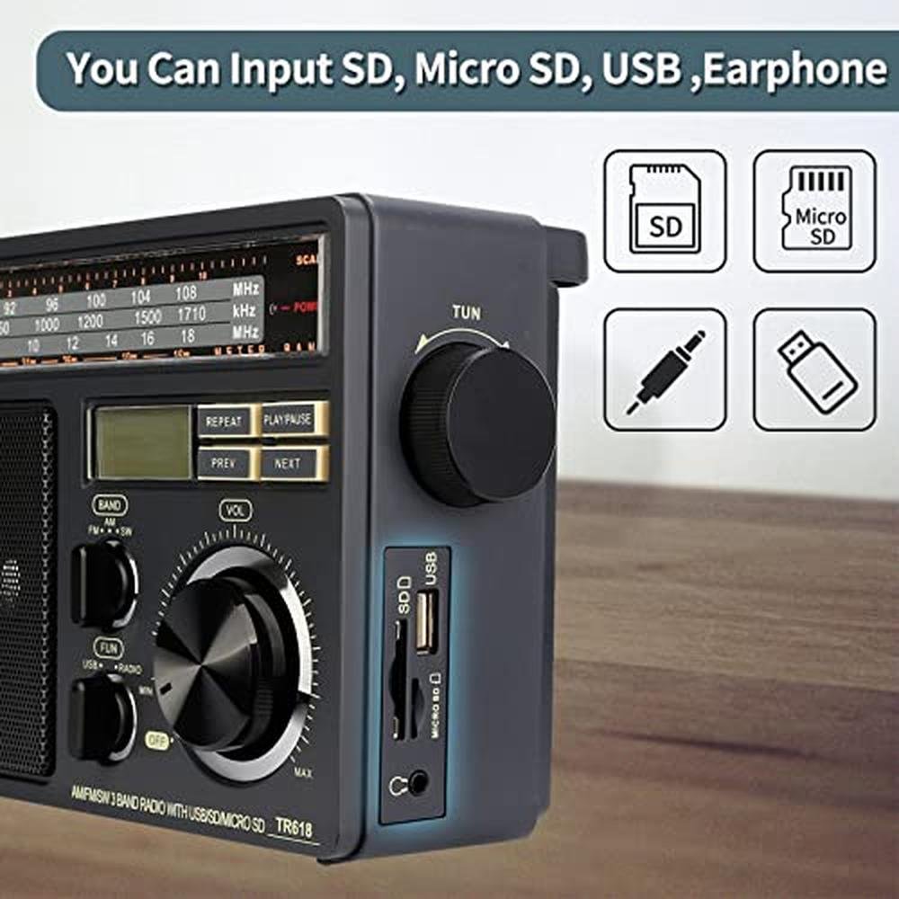 Radios Drive: Retekess TR618 AM FM Radio Plug-in Wall – Close-up Detail
