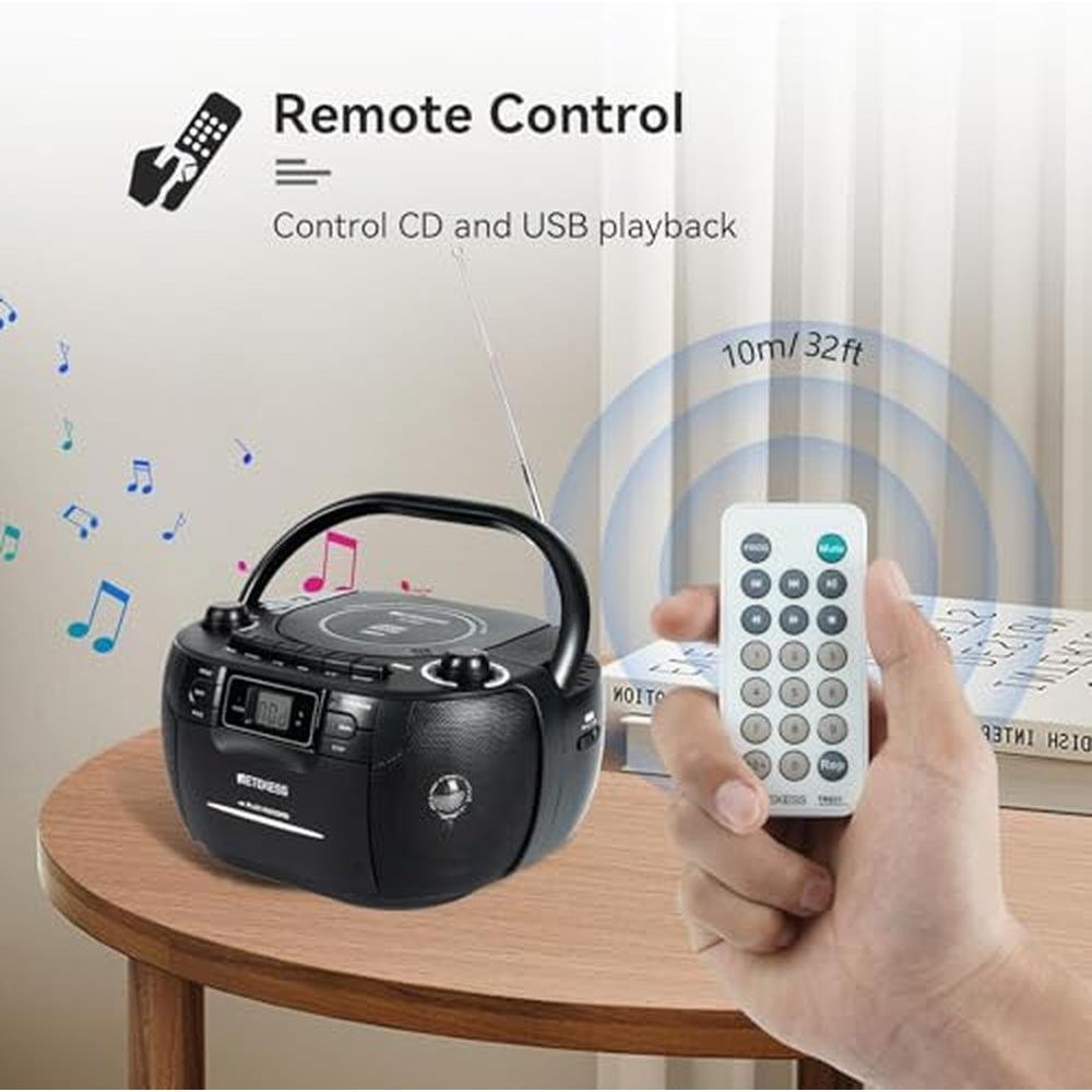 Tape Player: Retekess TR621 CD Player Boombox – Packaging