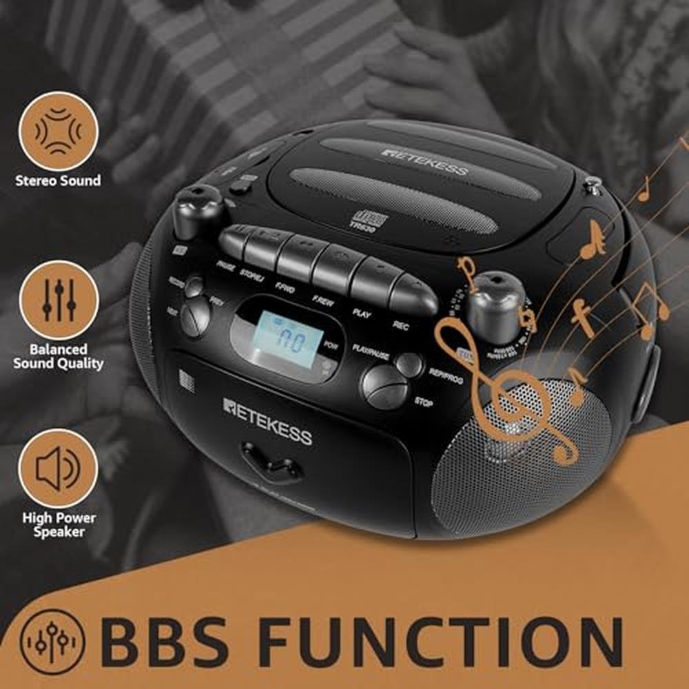 Retekess TR630: Premium CD Cassette Player Boombox – In Use