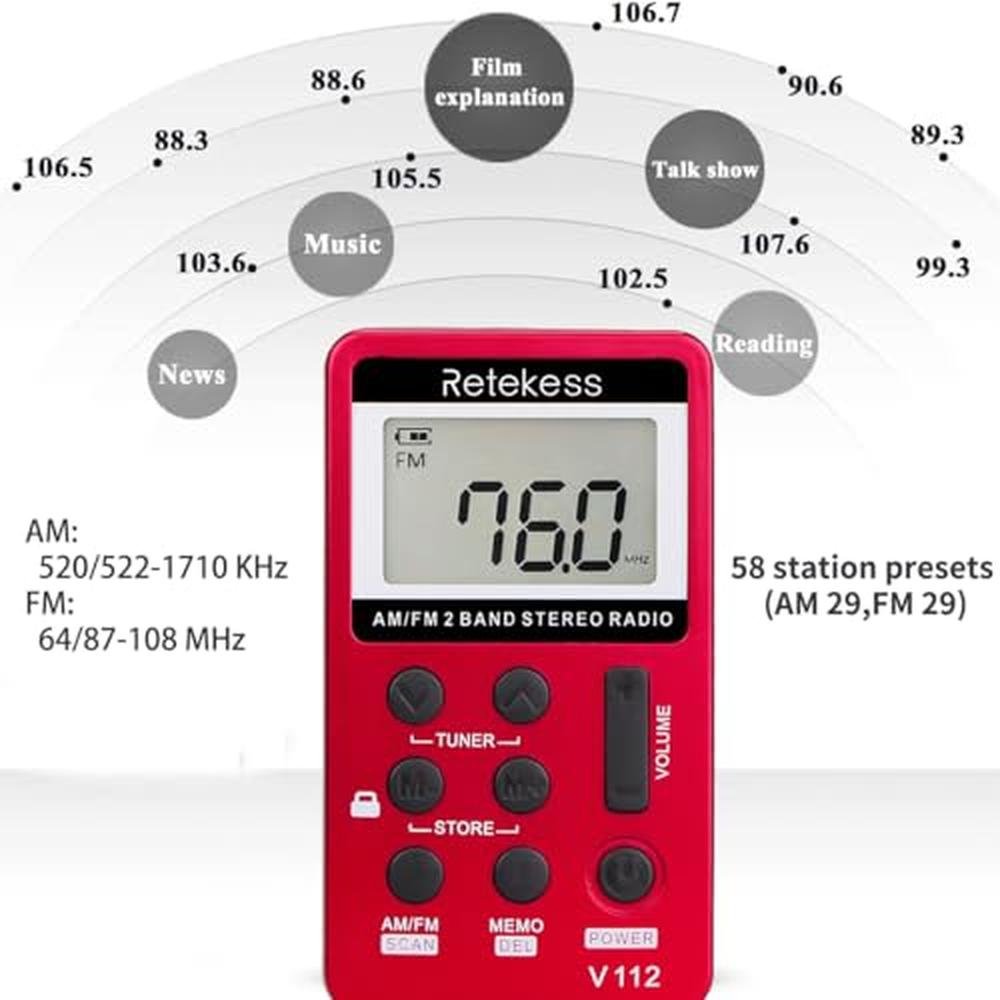 Retekess V112: Retekess Portable AM FM Radio – In Use