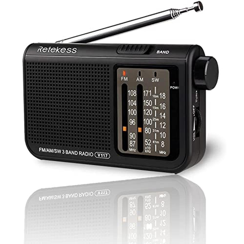 Radio Retekess: Retekess V117 Portable Radios AM FM – Front View