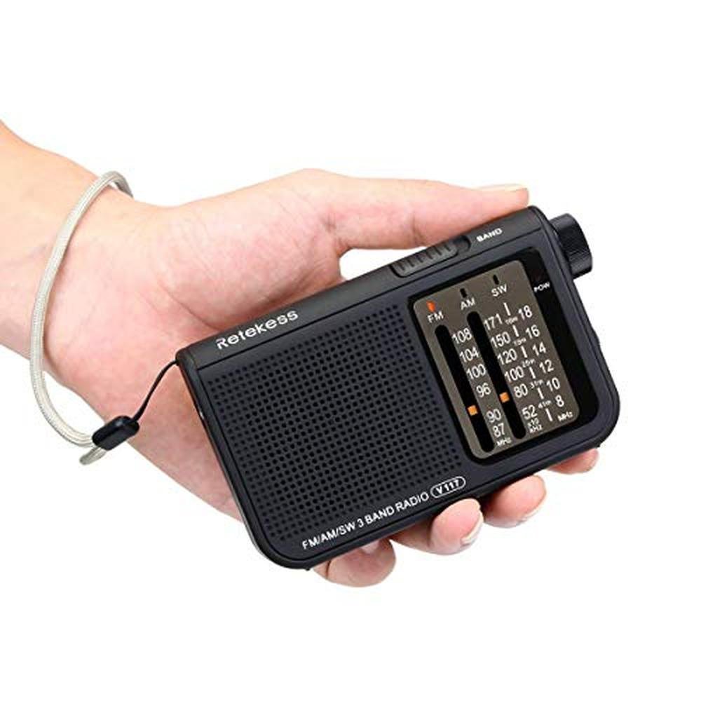 Radio Retekess: Retekess V117 Portable Radios AM FM – Side View
