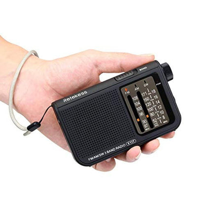 Radio Retekess: Retekess V117 Portable Radios AM FM – Side View