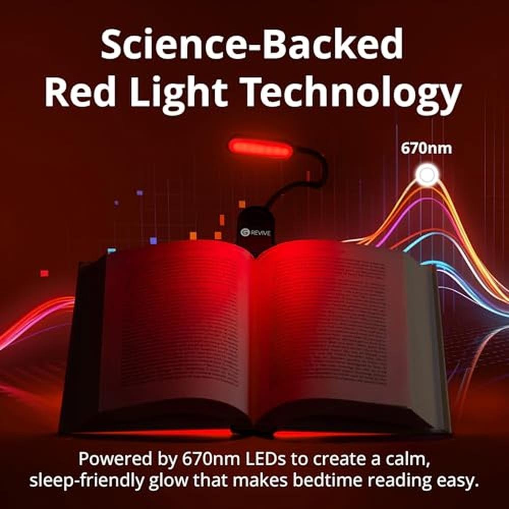 Sleep Revive: Gamma Revive 670nm Red Reading Light – Side View