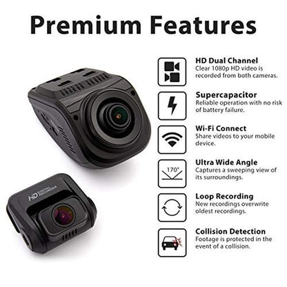 Rexing V1P: 3rd Generation Dual 1080p Full HD Front and – Side View