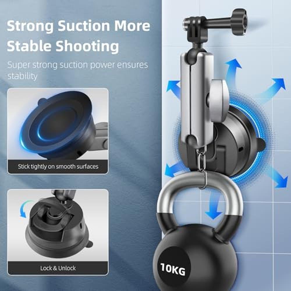 Car Mount: REYGEAK Suction Cup Car Mount with 1/4 Thread – Packaging