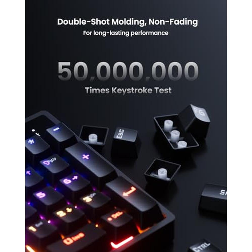 Keyboard: RGB Mechanical Gaming Keyboard Blue Switch 104 – In Use