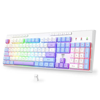 Keyboards Keys: RisoPhy Wireless Gaming Keyboard Tri-Mode – Front View