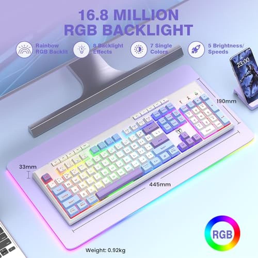 Keyboards Keys: RisoPhy Wireless Gaming Keyboard Tri-Mode – Close-up Detail