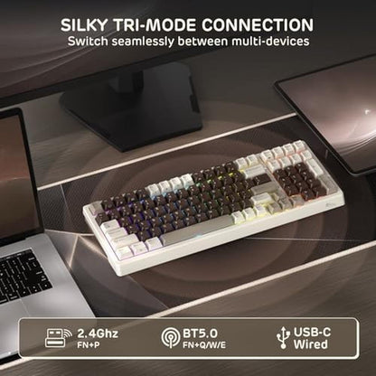 Keyboard Royal: RK ROYAL KLUDGE F99 Wireless Mechanical – Close-up Detail