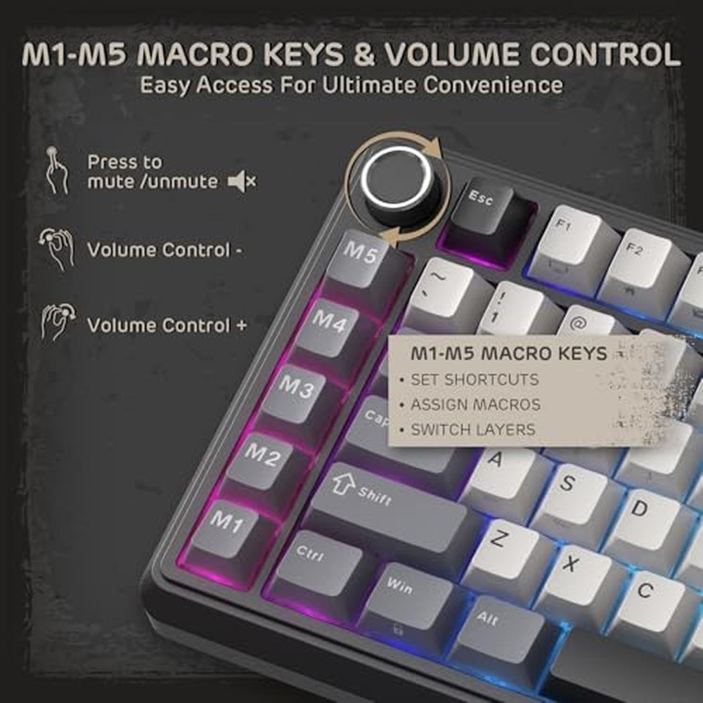 Keyboard Royal: RK ROYAL KLUDGE L75 Gasket Mount Mechanical – In Use