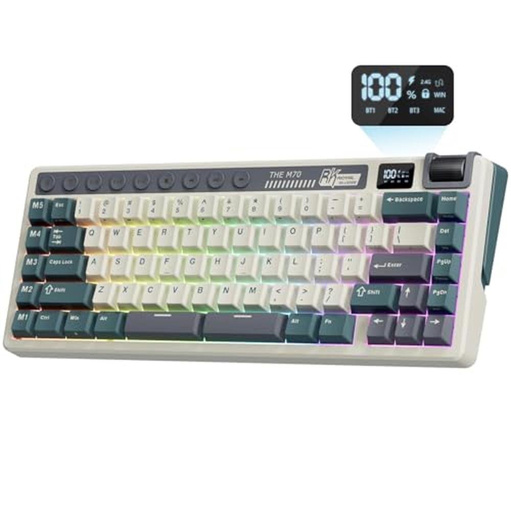 Keyboard Royal: RK ROYAL KLUDGE M70 Wireless Mechanical – Front View