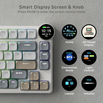 Mechanical Keyboard: RK ROYAL KLUDGE N80 Low Profile – Side View