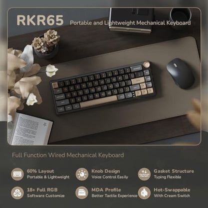 Keyboard Royal: RK ROYAL KLUDGE R65 60% RGB Backlit – Side View
