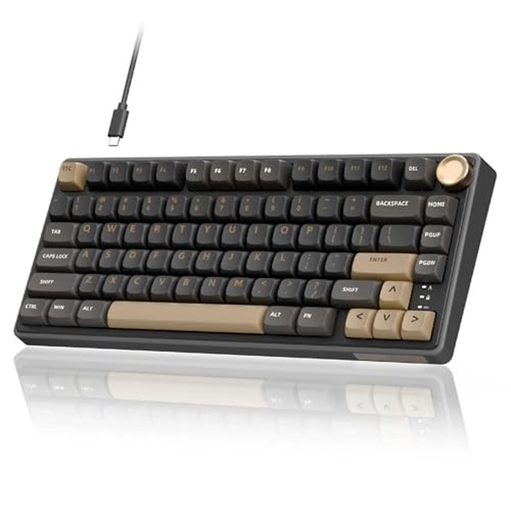 Gaming Keyboard: RK ROYAL KLUDGE R75 75% Mechanical Gaming – Front View