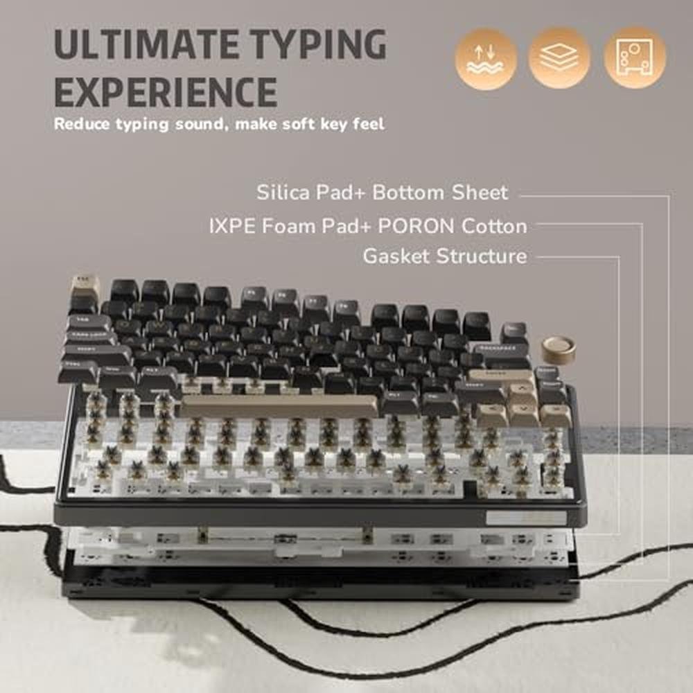 Gaming Keyboard: RK ROYAL KLUDGE R75 75% Mechanical Gaming – In Use