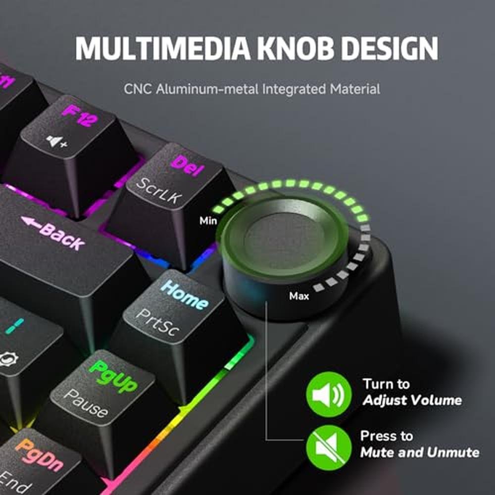 Mechanical Keyboard: RK ROYAL KLUDGE R75 75% Hot-Swap – Close-up Detail