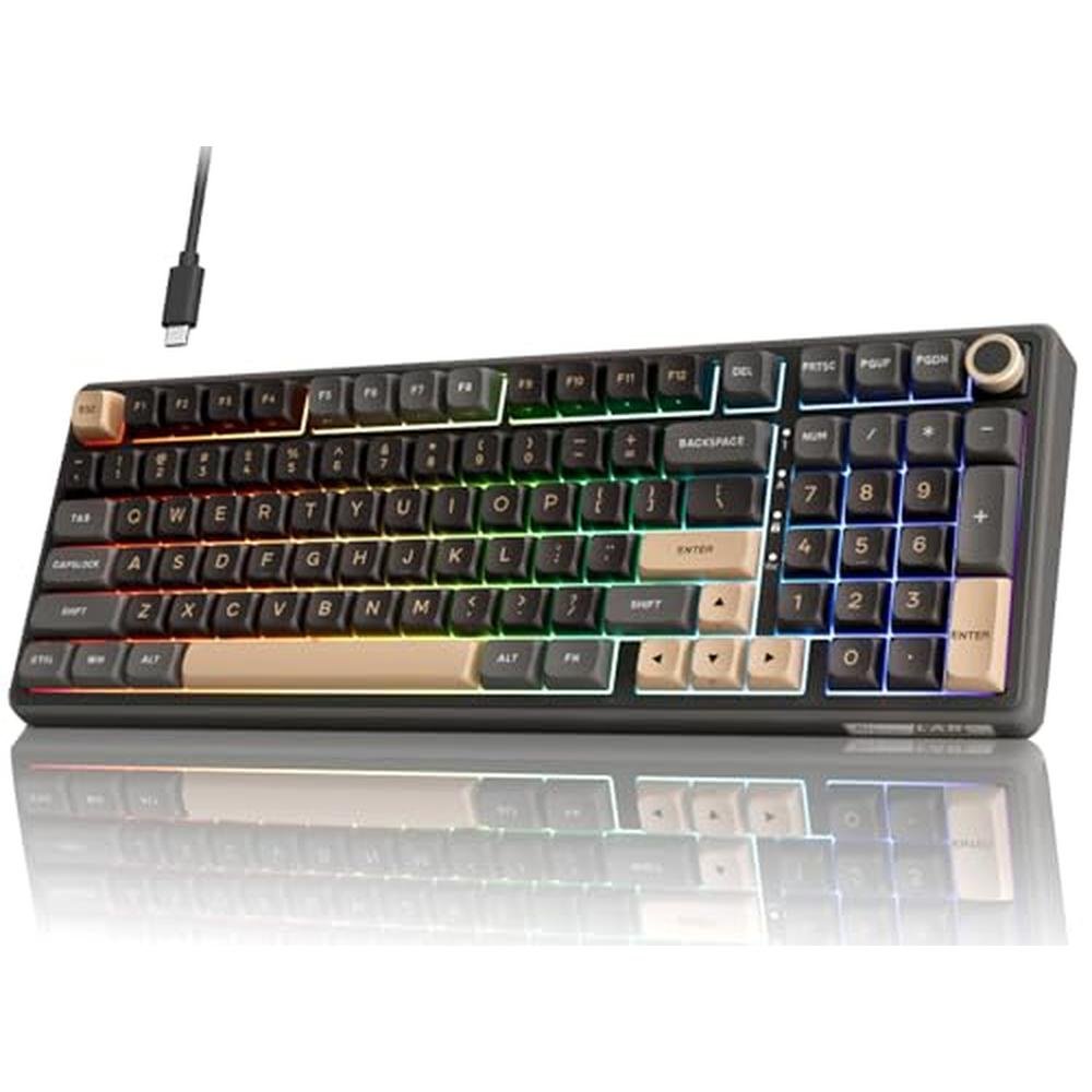 Keyboard Royal: RK ROYAL KLUDGE R98 Pro Wired Mechanical – Front View