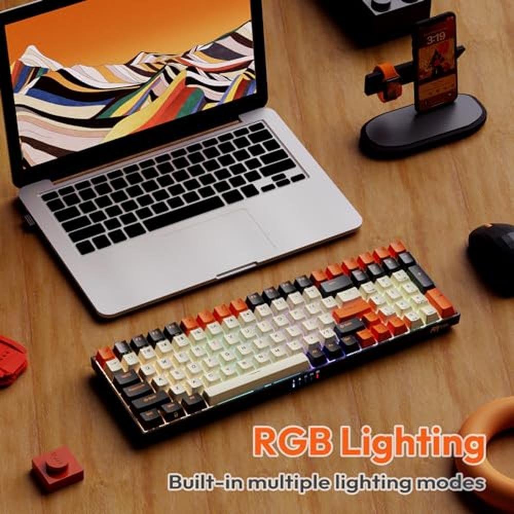 Keyboard Royal: RK ROYAL KLUDGE RK100 Wireless Mechanical – Side View