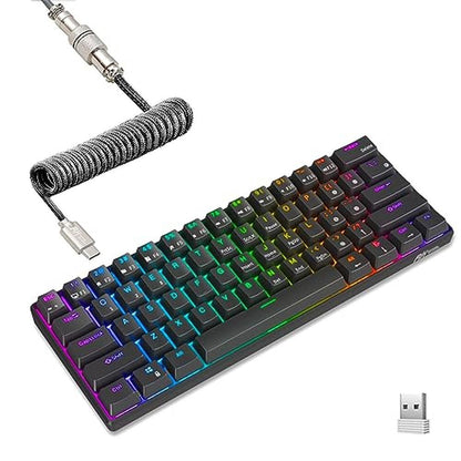 RK ROYAL KLUDGE RK61 Wireless Bluetooth Keyboard – Front View