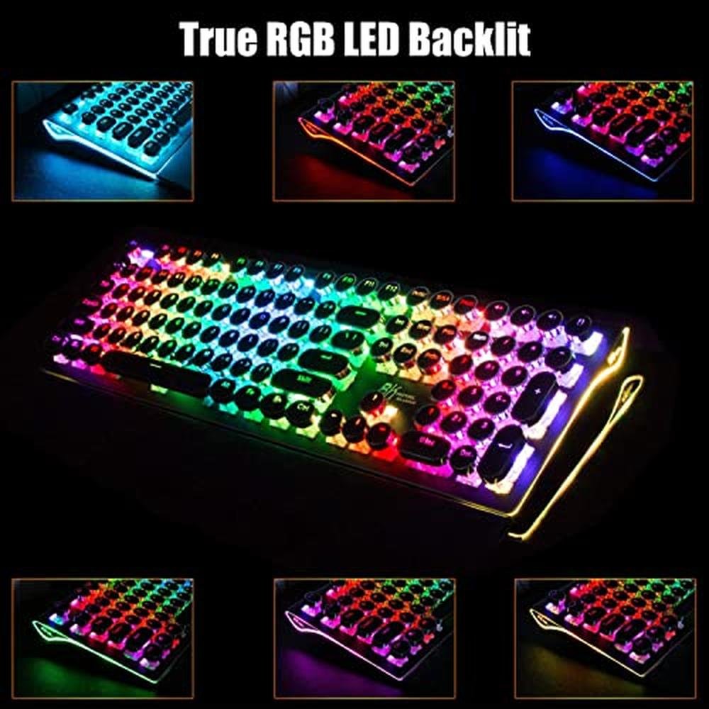 Keyboard Black: RK ROYAL KLUDGE S108 Typewriter Mechanical – Packaging