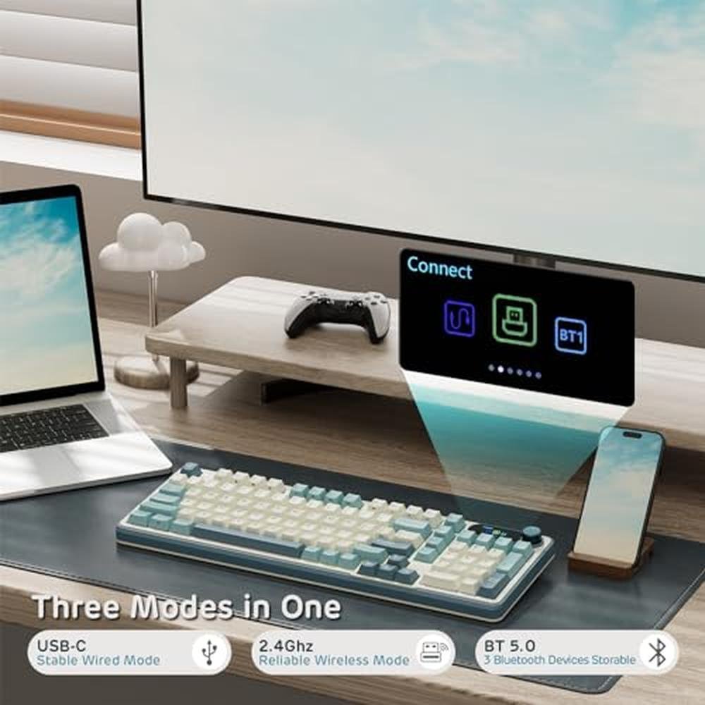 Keyboard Gaming: RK ROYAL KLUDGE S98 Mechanical Keyboard – Side View
