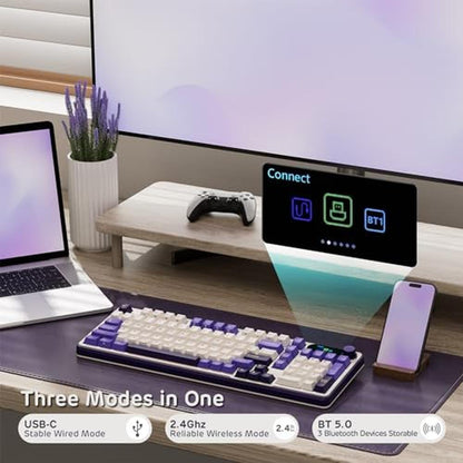 Keyboard Gaming: RK ROYAL KLUDGE S98 Mechanical Keyboard – Side View