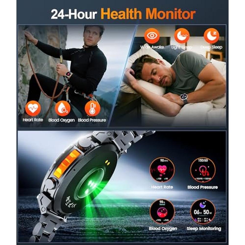 Rmana Military Smart Watch: Rmana 2025 GPS 1.56 AMOLED – In Use