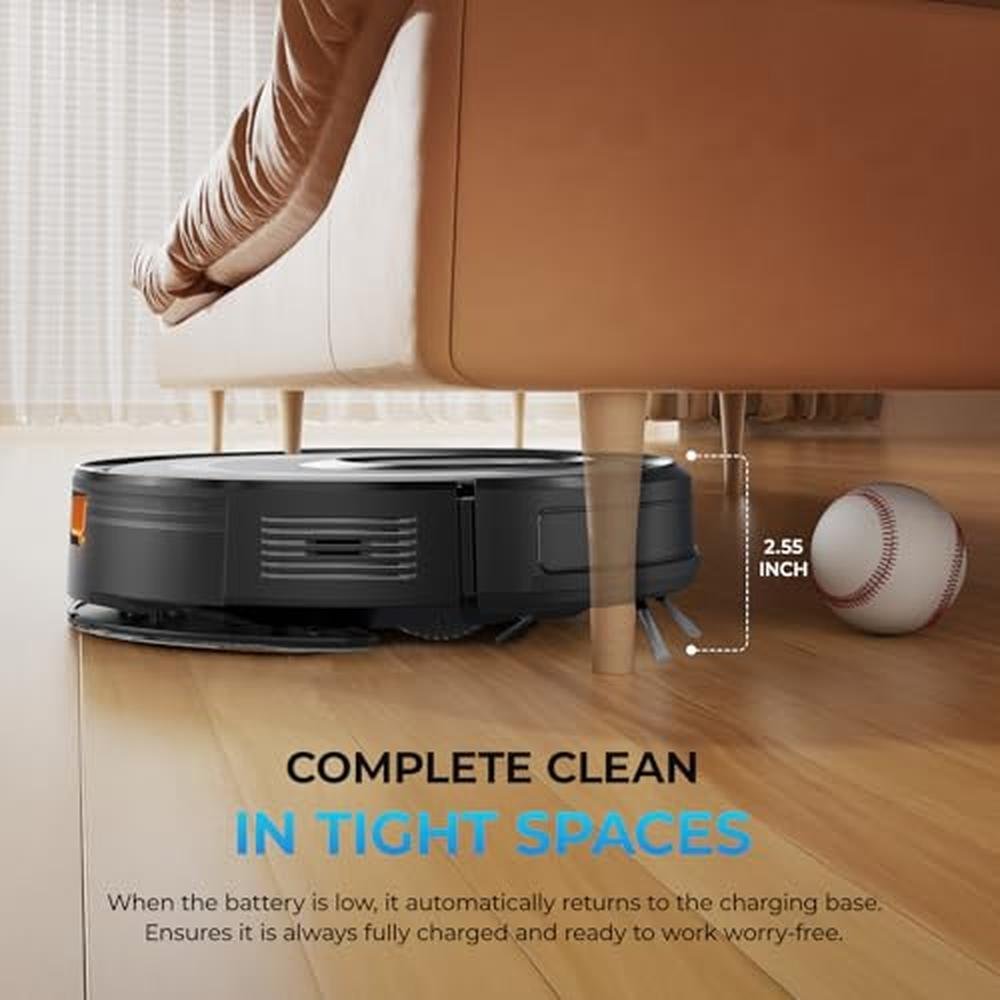 Robot Vacuum: Premium 2-in-1 Mopping Robot Vacuum Cleaner – Side View