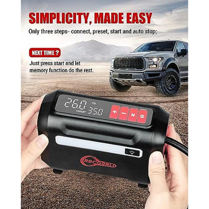 Air Portable Compressor: ROCGWORLD R8 Tire Inflator – In Use