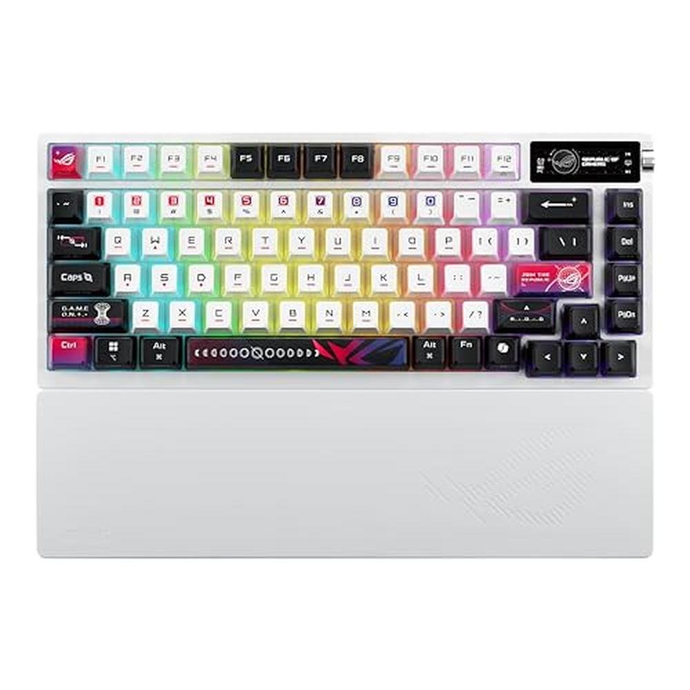 ROG Azoth X 75: Custom Gaming Keyboard Hot Swappable Storm – Front View