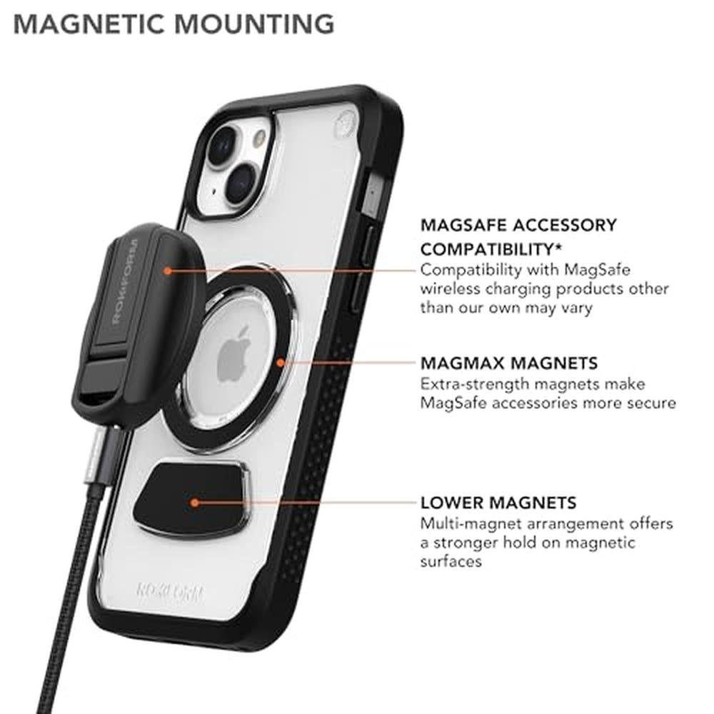 iPhone Clear Case: Rokform Eagle 3 Series Dual Magnetic – Close-up Detail