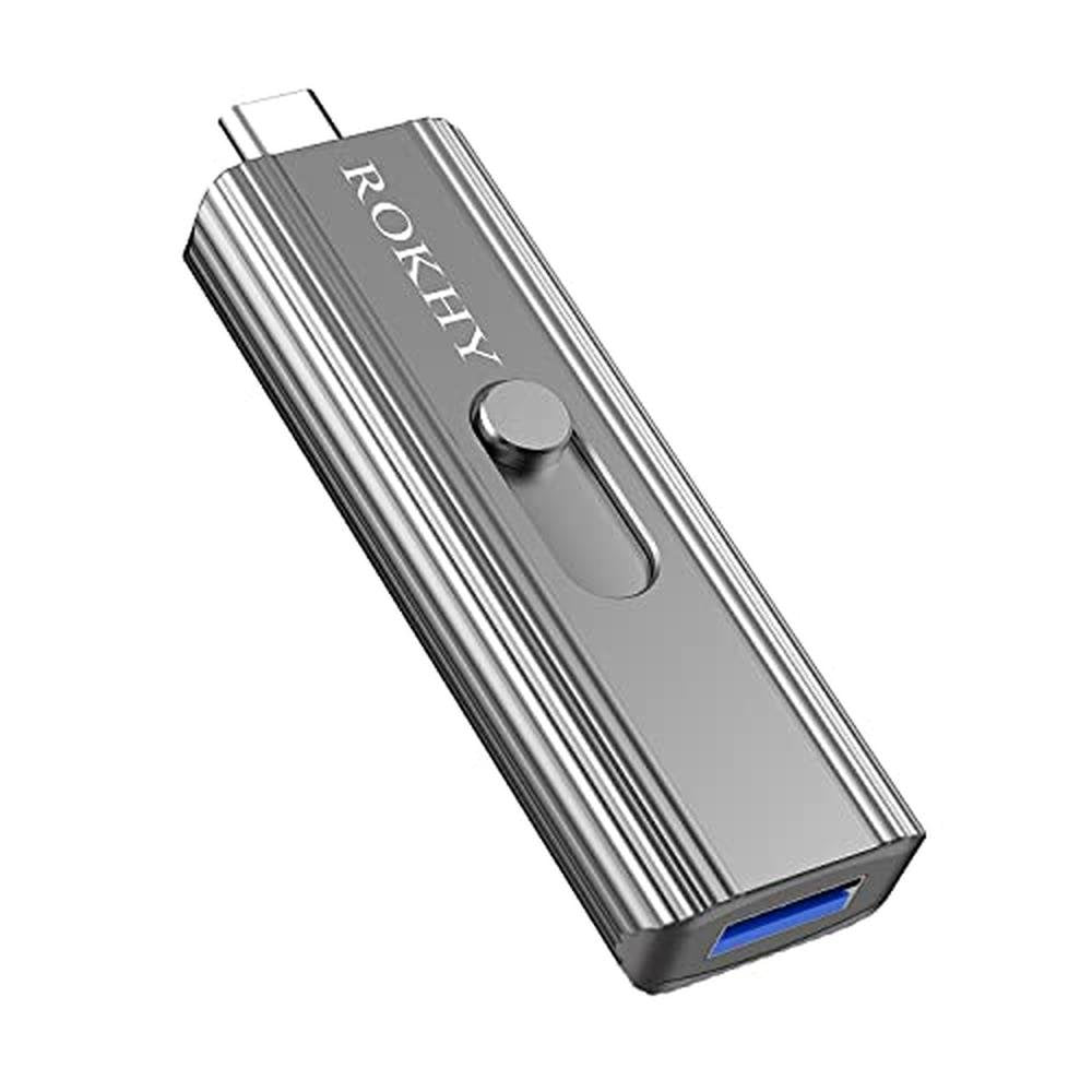 500gb Flash Drive: Rokhy Extreme Portable Mini External SSD – Front View