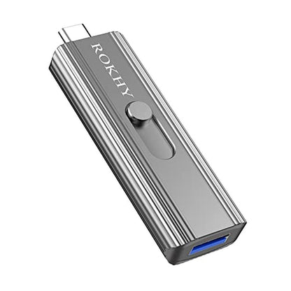 500gb Flash Drive: Rokhy Extreme Portable Mini External SSD – Front View