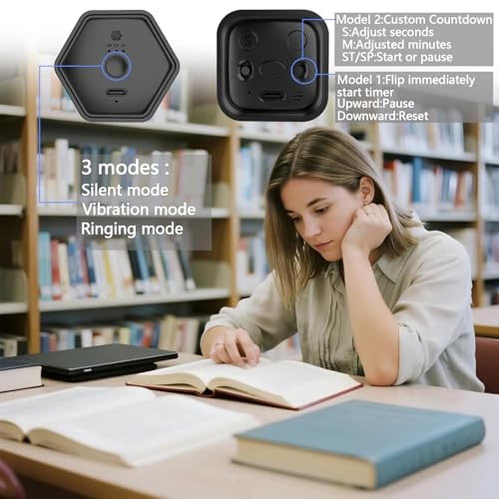 Rotating Cube Timer: Premium Pomodoro Stopwatch with – Packaging