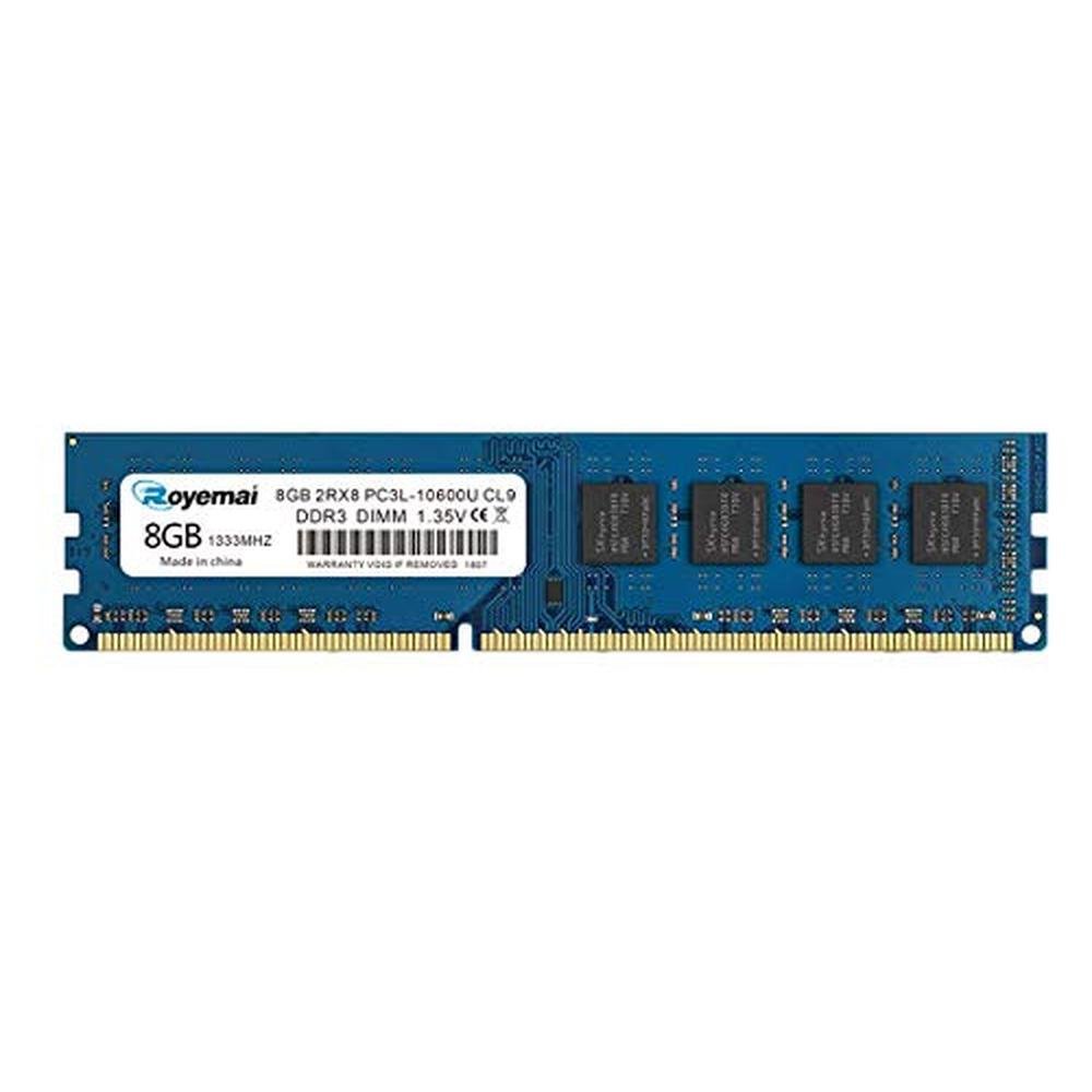 8GB DDR3L RAM: Royemai 10600U 1333MHz – Side View