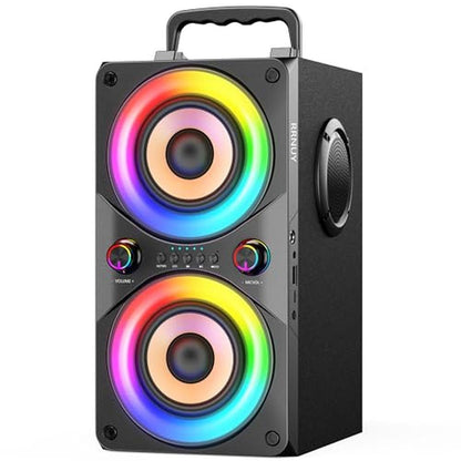 RRNUY Bluetooth Speaker: 100W Portable Big Powerful Deep – Front View