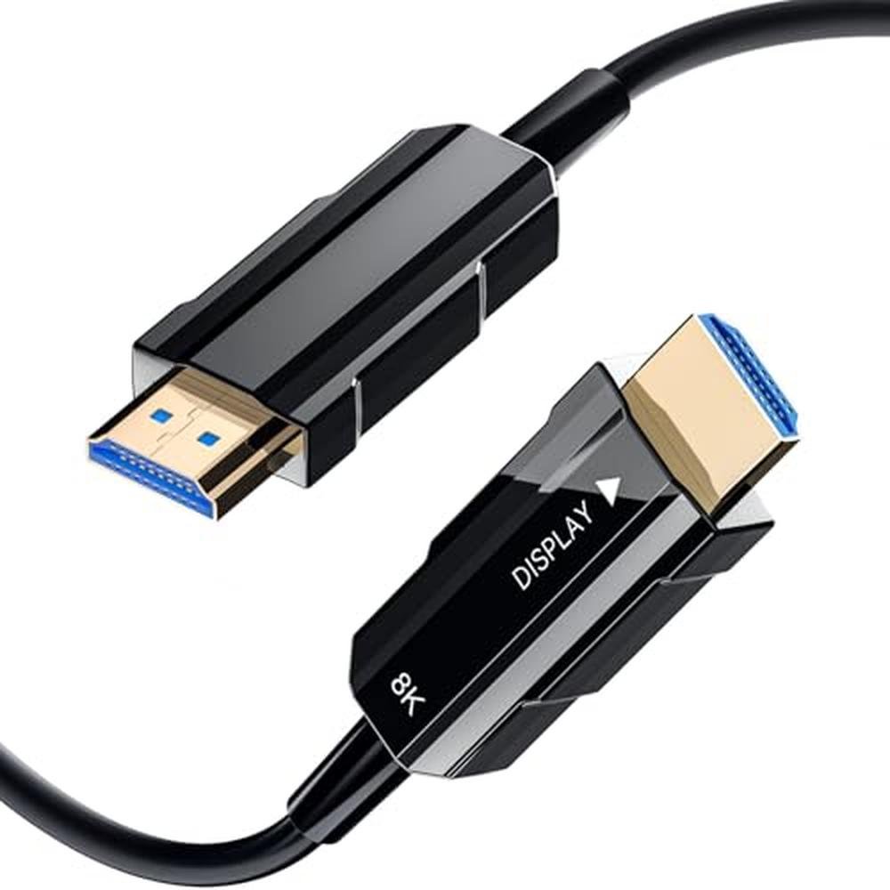 Cable Rubmud: RUBMUD 8K HDMI 2.1 Cable 3.3ft Fiber Optic – Front View