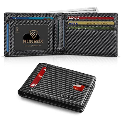 RUNBOX Novelty Wallet for Men Slim 11 Credit Card Holder – Front View